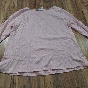 Pure Jill Pink peblum shirt size medium